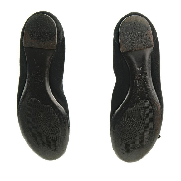 AGL ATTILIO GUISTI LEOMBRUNI Ballet Flats 39 EU 9 US Black Suede Shimmer ITALY - Picture 7 of 7